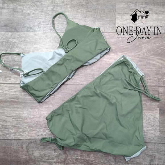 Summer Mae Maternity Colorblock Bikini Swimsuit Size M - Picture 6 of 6